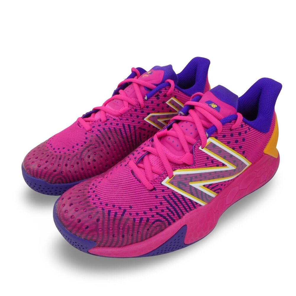 New Balance Women's 10 Fresh Foam Lav Tennis Shoes Pink Purple Yellow WCHLAVO2